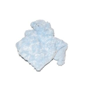 Blankets and Beyond Security Blanket Bear Lt Blue Rosette Swirls Baby Lovey 15"